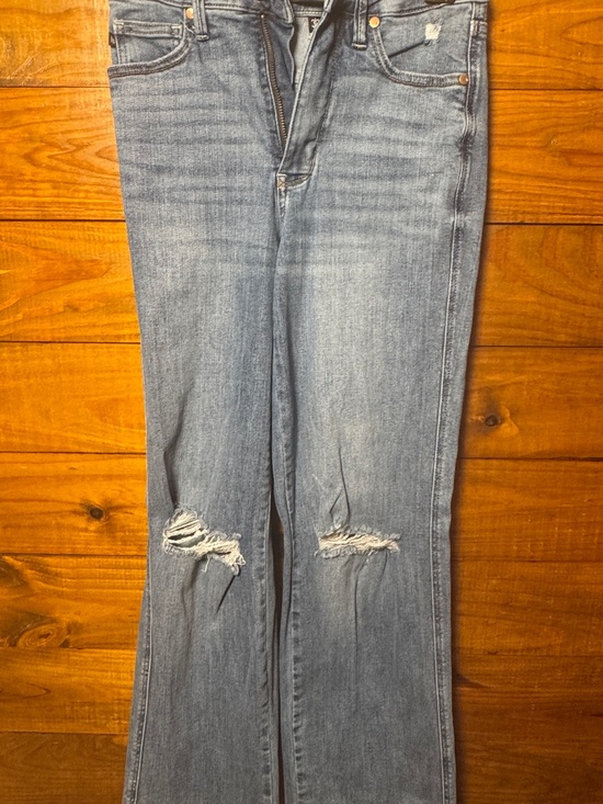 Judy Blue Denim - Judy Blue Medium Wash Distressed Flare Jeans